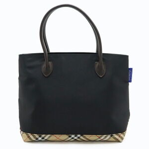 BURBERRY Blue Label Nova Check handbag tote leather black